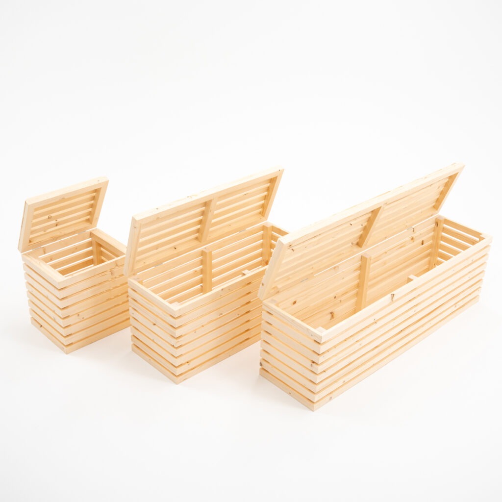 Mon Banc Woody option coffre  50, 100, 150 cm