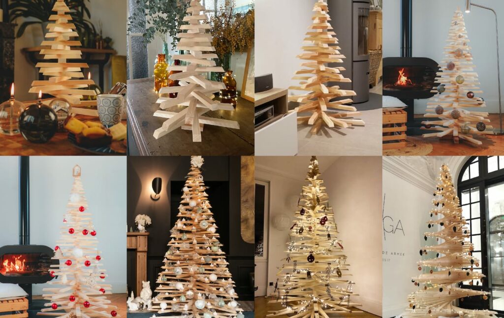Découvrez nos sapins de noël en bois, made in France, écologiques et durables : l'alternative artisanale originale créée par Marcel & Eugène, respectueuse de l'environnement