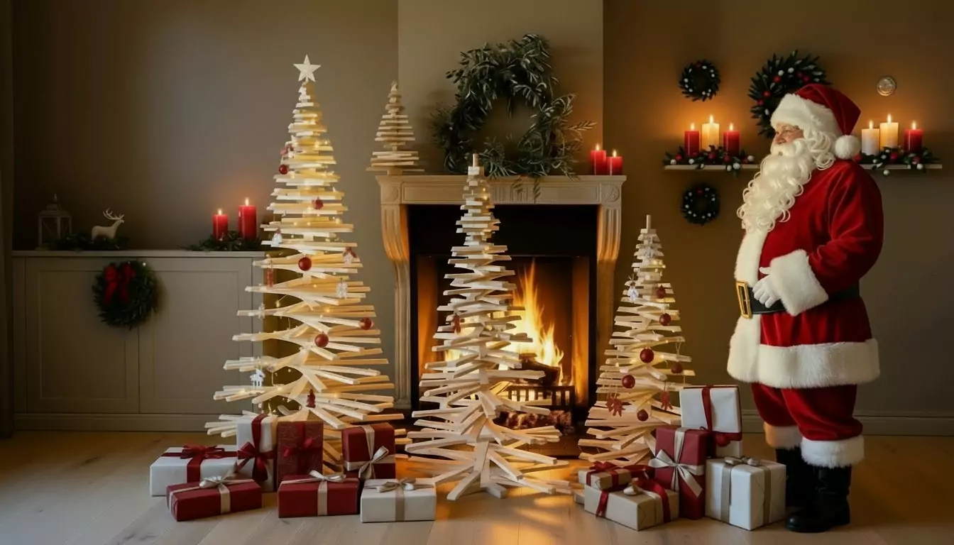 sapin en bois modulable Woody®, l'original créé par Marcel & Eugène, éco-resonsable, durable et arisanal, souvent imité, jamais égalé.